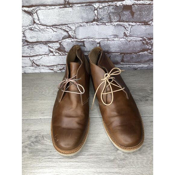 Tsubo 1004722-BOUR Brown Leather Lace Up Chukka Boots Men Sz 11.5M US/45EU main image 8